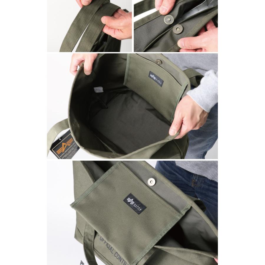 ALPHA INDUSTRIES カーキ　ショルダーバッグ　トートバッグ ALPHA INDUSTRIES アルファ☆ショルダーバッグ カーキ 美品