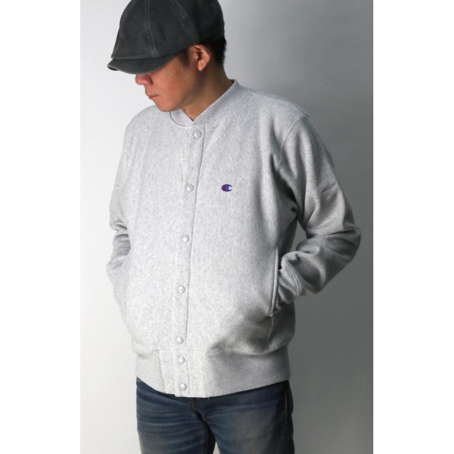 CHAMPION リバースウィーブ スナップボタンスウェットシャツ 刺繍タグ Champion (チャンピオン) リバースウィーブ スナップ スウェット