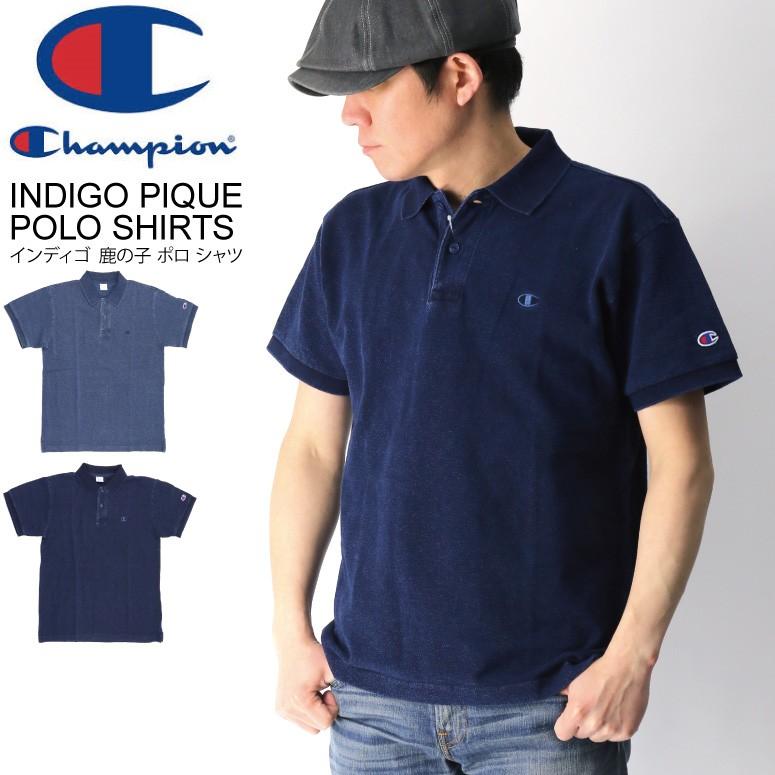 Off チャンピオン Champion インディゴ ピケ ポロシャツ 鹿の子 カットソー メンズ レディース C3 P345 Retom 通販 Yahoo ショッピング