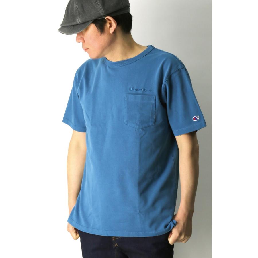 Champion (チャンピオン) 後染めポケット Tシャツ ショートスリーブ