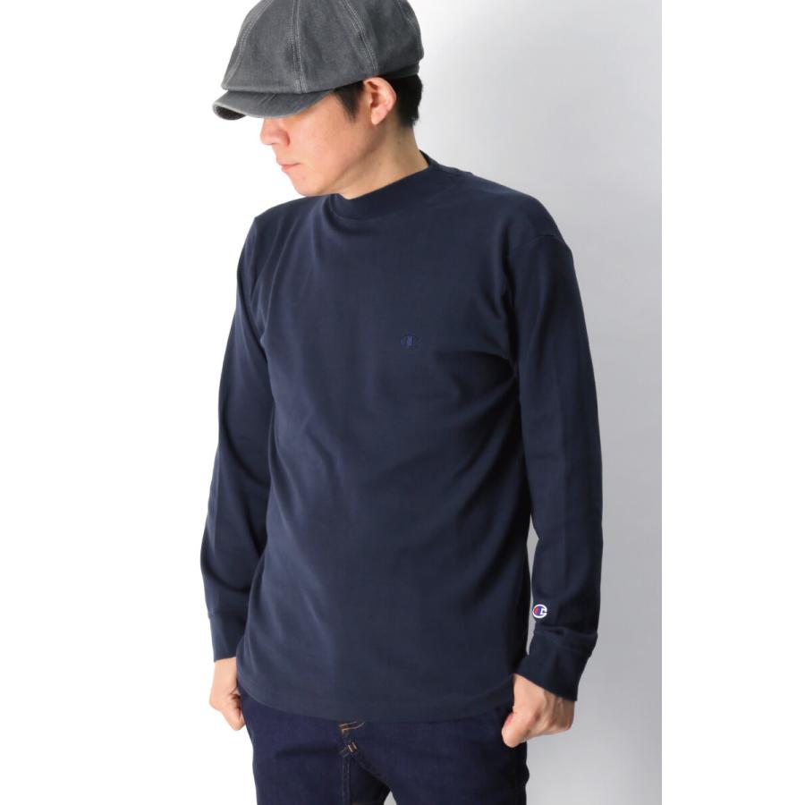 Champion (チャンピオン) モックネック ロングスリーブ Tシャツ