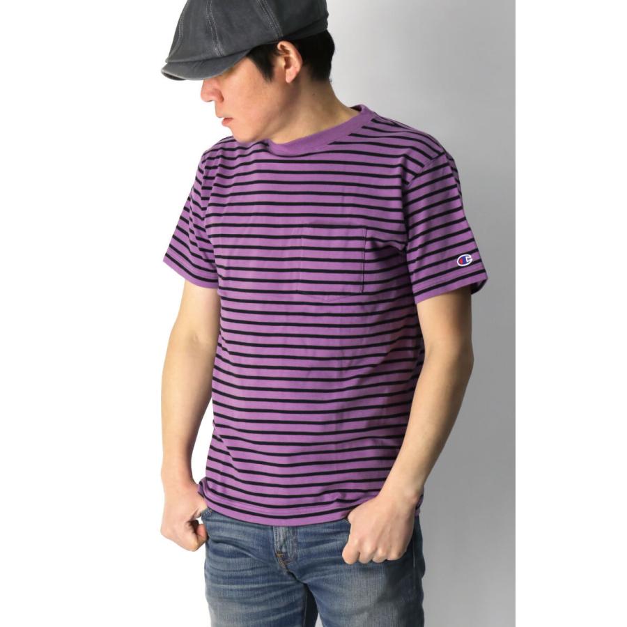 Champion ボーダーショートスリーブtシャツ バイカラー ３色 Champion ボーダーショートスリーブtシャツ バイカラー 3色
