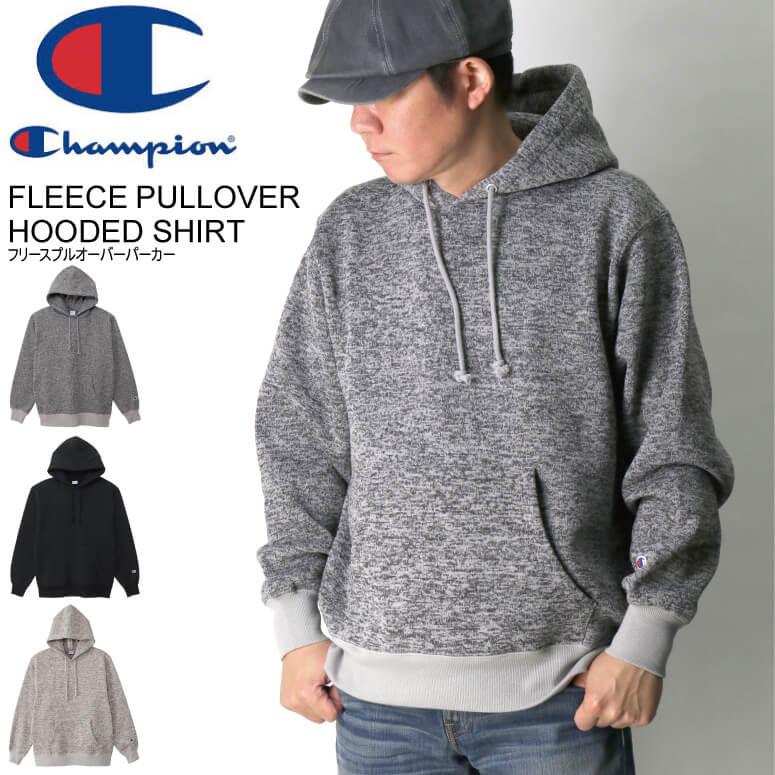Champion (チャンピオン) フリース プルオーバー フーディ シャツ  
