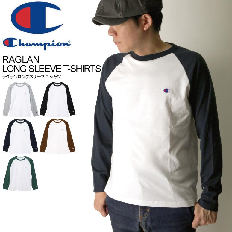 Champion ラグランスリーブ 長袖カットソー Champion (チャンピオン) ラグラン ロングスリーブ Tシャツ ロン