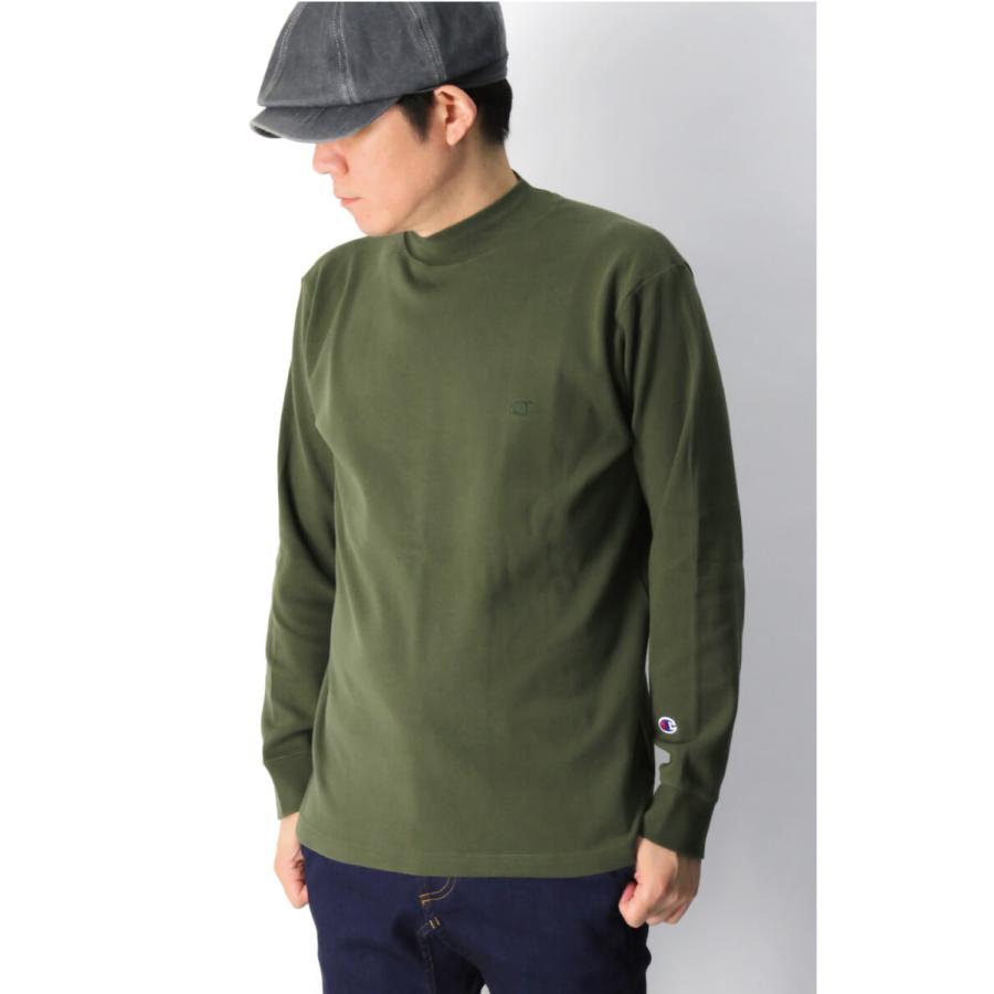 hiit モックネック　ロングスリーブ　Tシャツ Champion (チャンピオン) モックネック ロングスリーブ Tシャツ