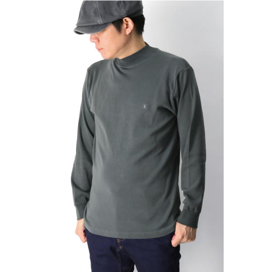 Champion (チャンピオン) モックネック ロングスリーブ Tシャツ
