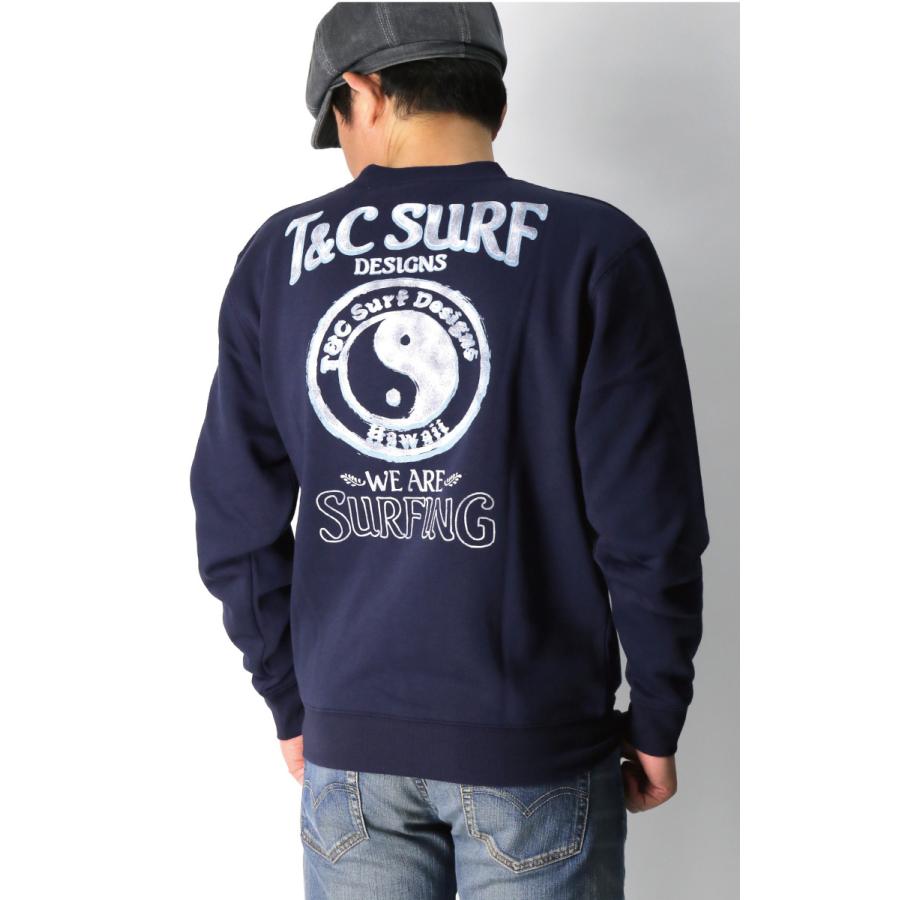 (（ティー＆シー）) T&C Surf Designs プリント クルーネック スウェット シャツ トレーナー 裏起毛 サーファー サーフ デザイン  メンズ レディース