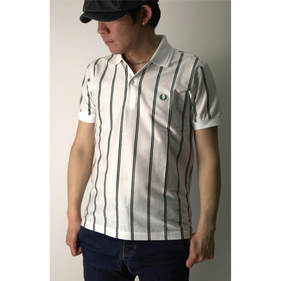 FRED PERRY (フレッドペリー) ストライプ ジャージ ポロシャツ