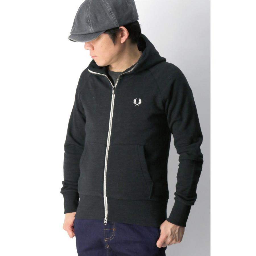 (フレッドペリー) FRED PERRY ループバック フーディ スエット パーカー ジップアップパーカー フルジップパーカー メンズ レディース｜retom｜02