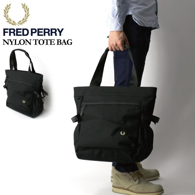 FRED PERRY (フレッドペリー) ナイロン トートバッグ ショルダー FRED PERRY (フレッドペリー) ナイロン トートバッグ ショルダー