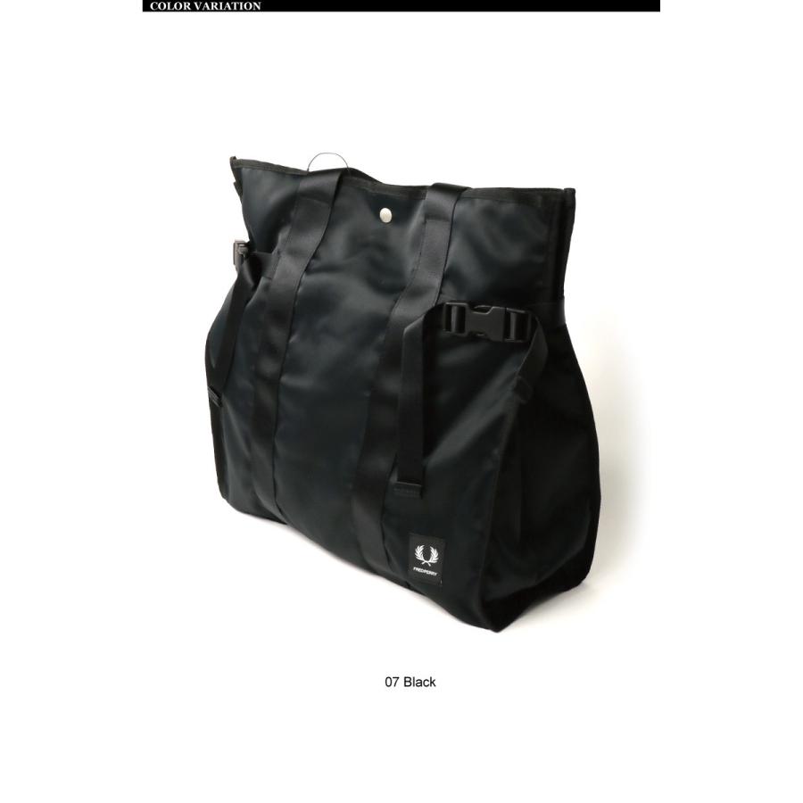 【FRED　PERRY】黒 レザー トートバッグ FRED PERRY (フレッドペリー) トートバッグ ショルダーバッグ