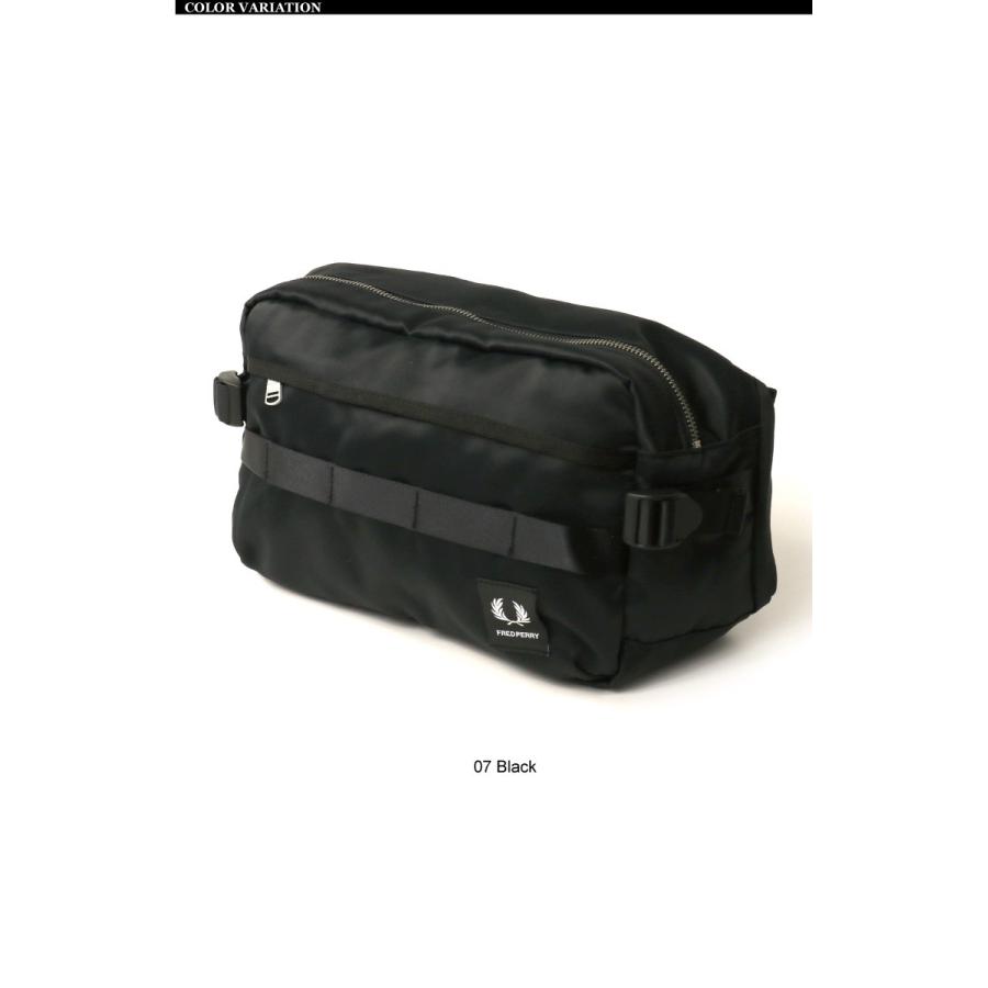 FRED PERRY ボディバッグ ブラック FRED PERRY (フレッドペリー) モノクローム クロス ボディバッグ