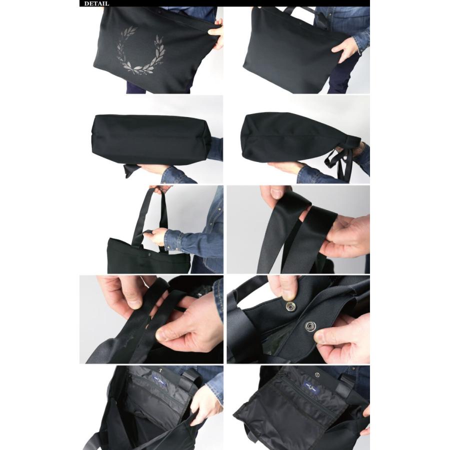 【未使用級】フレッドペリー トリコット トートバッグ ショルダー 2way 黒 FRED PERRY (フレッドペリー) トリコット トートバッグ メンズ