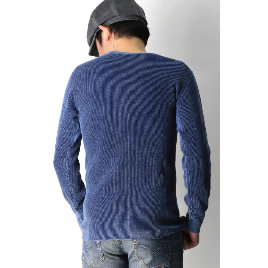 【新品】グッドオン　インディゴ　ロングスリーブ サーマルTシャツ　日本製　L GOOD ON（グッドオン） インディゴ ロングスリーブ サーマルT
