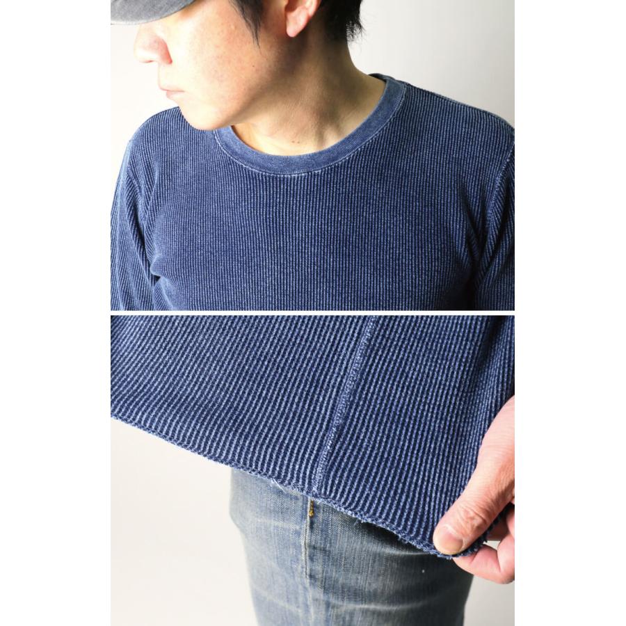 【新品】グッドオン　インディゴ　ロングスリーブ サーマルTシャツ　日本製　L GOOD ON ON（グッドオン） インディゴ ロングスリーブ サーマルT