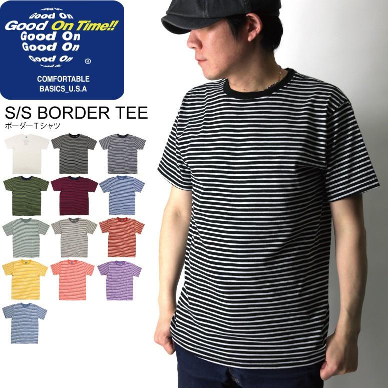 グッドオン Good On ボーダー Tシャツ カットソー ショートスリーブ メンズ レディース Gost6 Retom 通販 Yahoo ショッピング