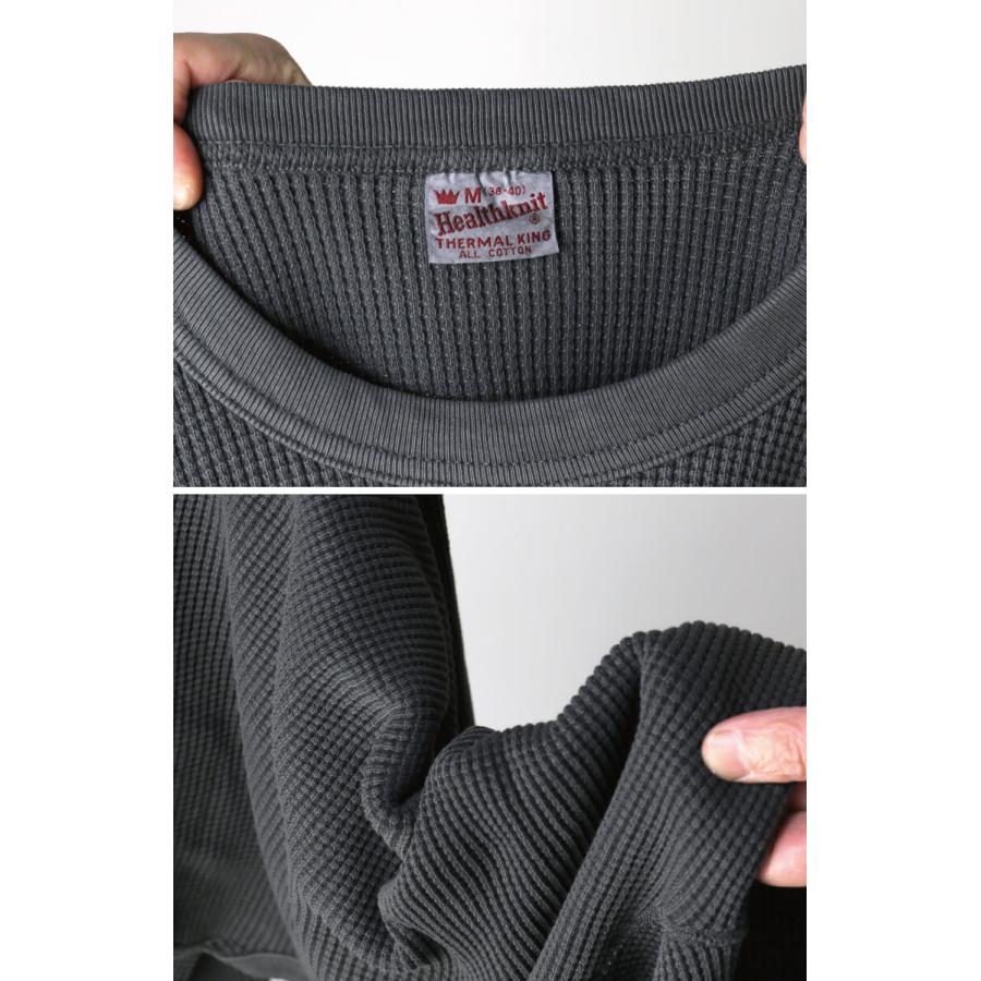 Healthknit (ヘルスニット) 【サーマル キング】ワッフル クルー