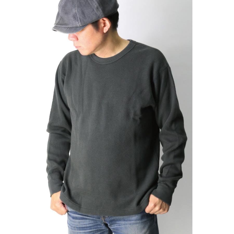 Healthknit (ヘルスニット) ロングスリーブ ハニカム ワッフル クルー 