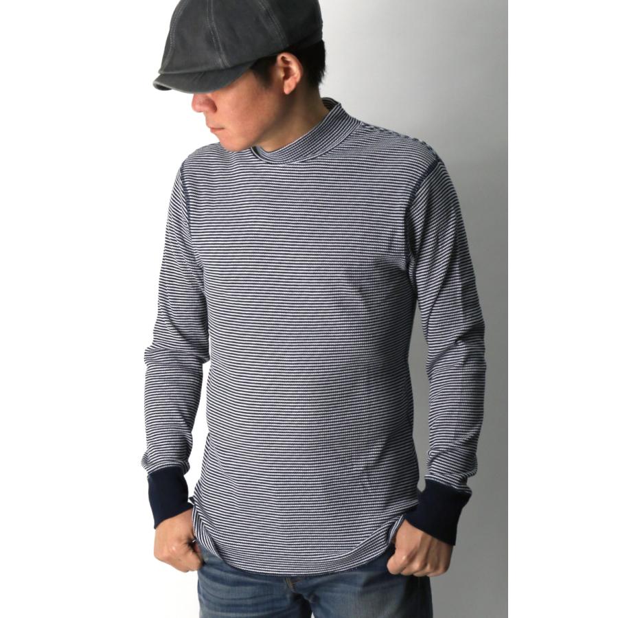 THERMAL MOCK NECK LS TEEワッフル生地モックネックTシャツ Healthknit (ヘルスニット) ベーシック ワッフル サーマル