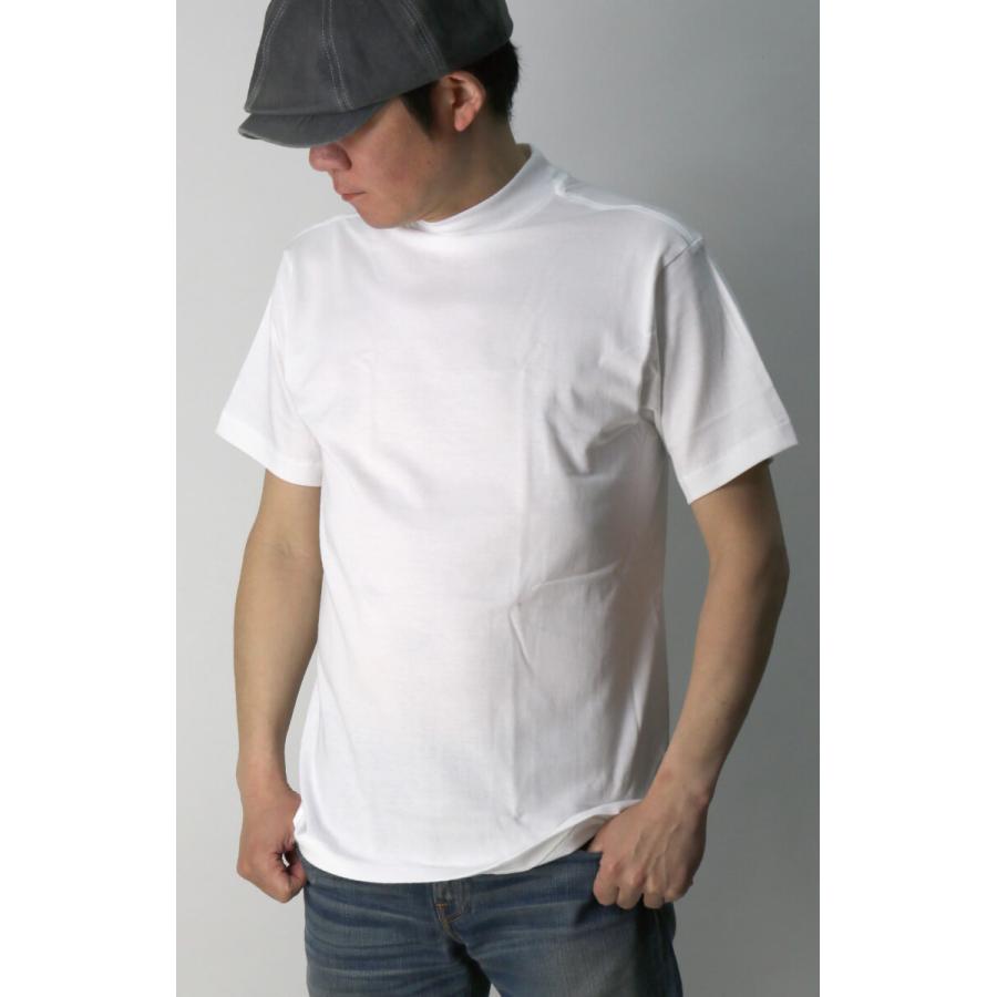 へインズ) Hanes リングスパン US コットン モックネック Tシャツ 1枚