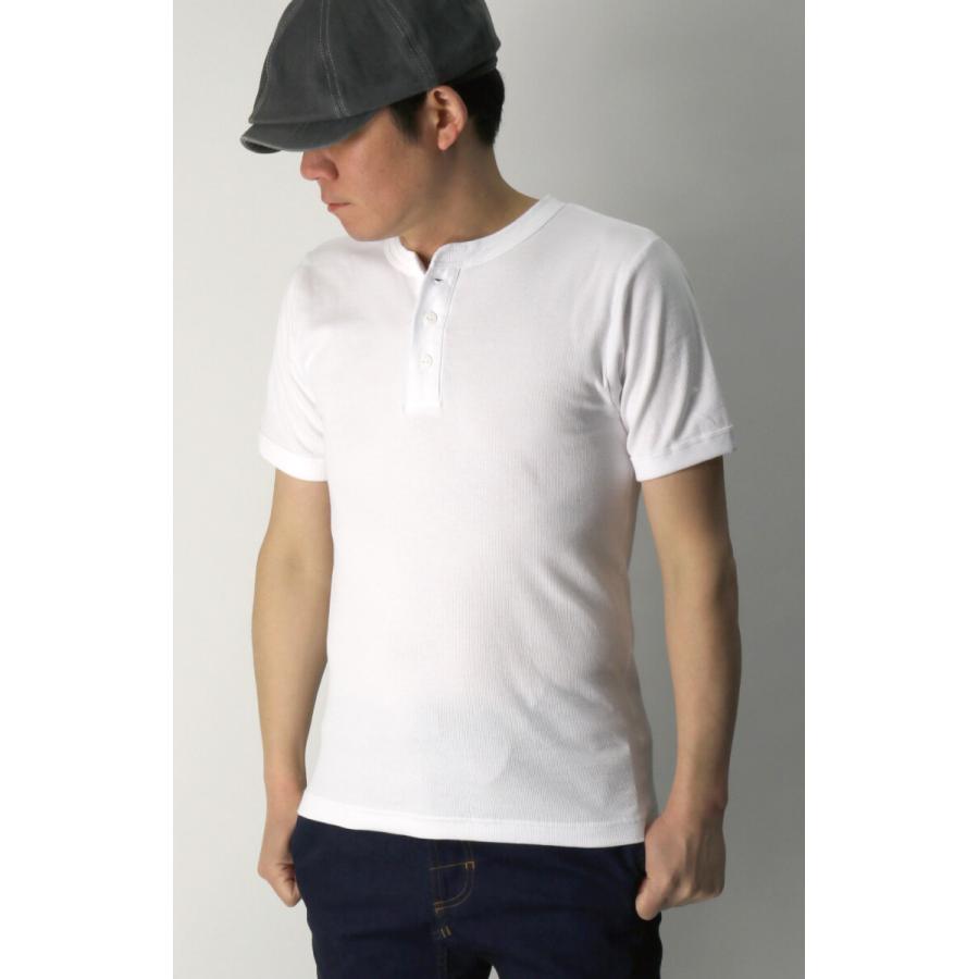 Hanes (へインズ) リブ ヘンリーネック Tシャツ テレコ素材 Hanes (へインズ) リブ ヘンリーネック Tシャツ テレコ素材