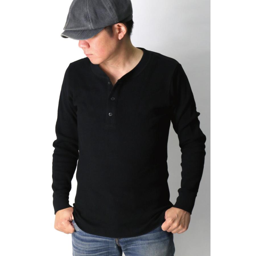 へインズ) Hanes サーマル ヘンリーネック ロングスリーブ Tシャツ