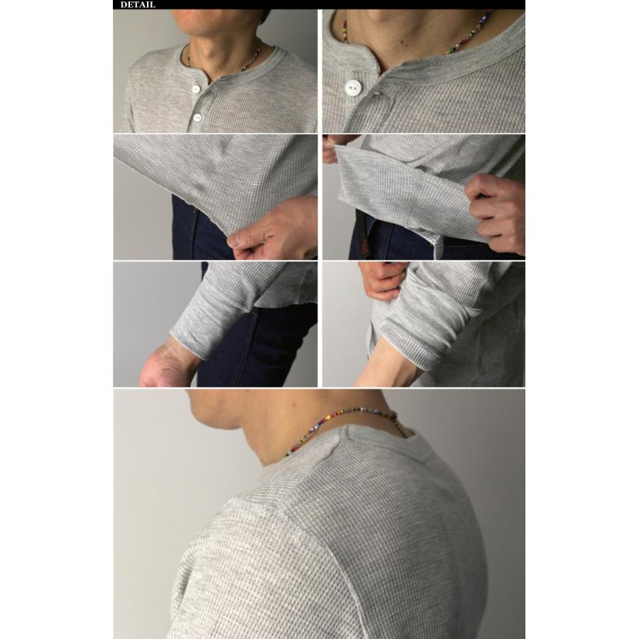 へインズ) Hanes サーマル ヘンリーネック ロングスリーブ Tシャツ