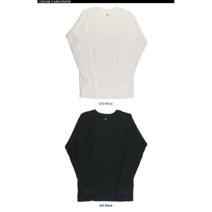 へインズ) Hanes サーマル クルーネック ロングスリーブ Tシャツ