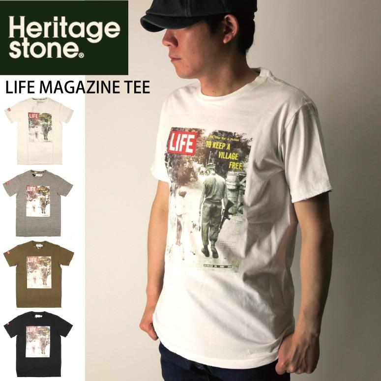 (ヘリテージストーン) Heritage Stone ライフ マガジン ショートスリーブ Tシャツ カットソー 【父の日 プレゼント】｜retom