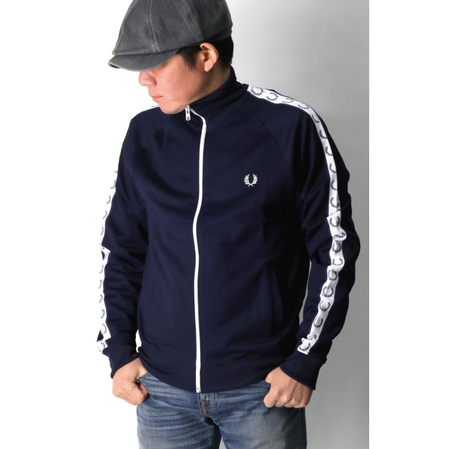FRED PERRY （テープド トラック ジャケット）ネイビー FRED PERRY（フレッドペリー） テープド トラック ジャケット ジャージ