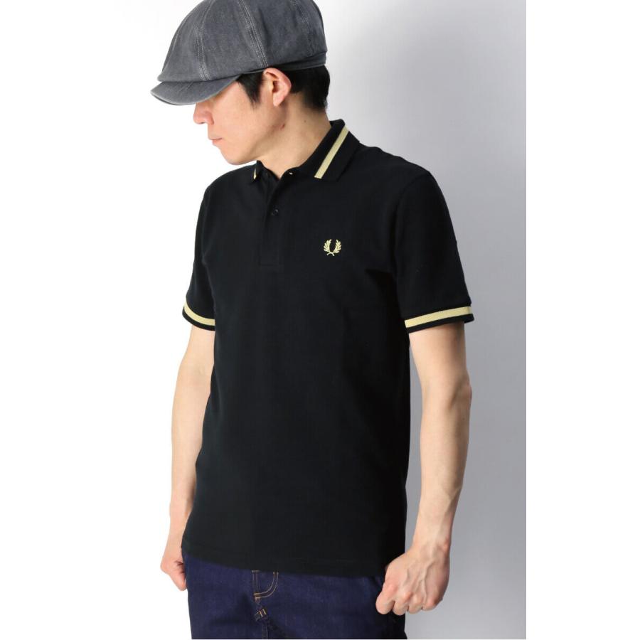 【良品✨】フレッドペリー M2 ポロシャツ ワンポイント 鹿の子 黒 金 38 The Fred Perry Shirt - M2(36 157：BLACK / CHAMPAGNE): | FRED