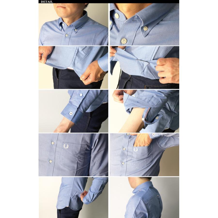 新品未使用 FRED PERRY M コットンボタンダウンシャツ サックスブルー FRED PERRY シャツ メンズ フレッドペリー オックスフォード