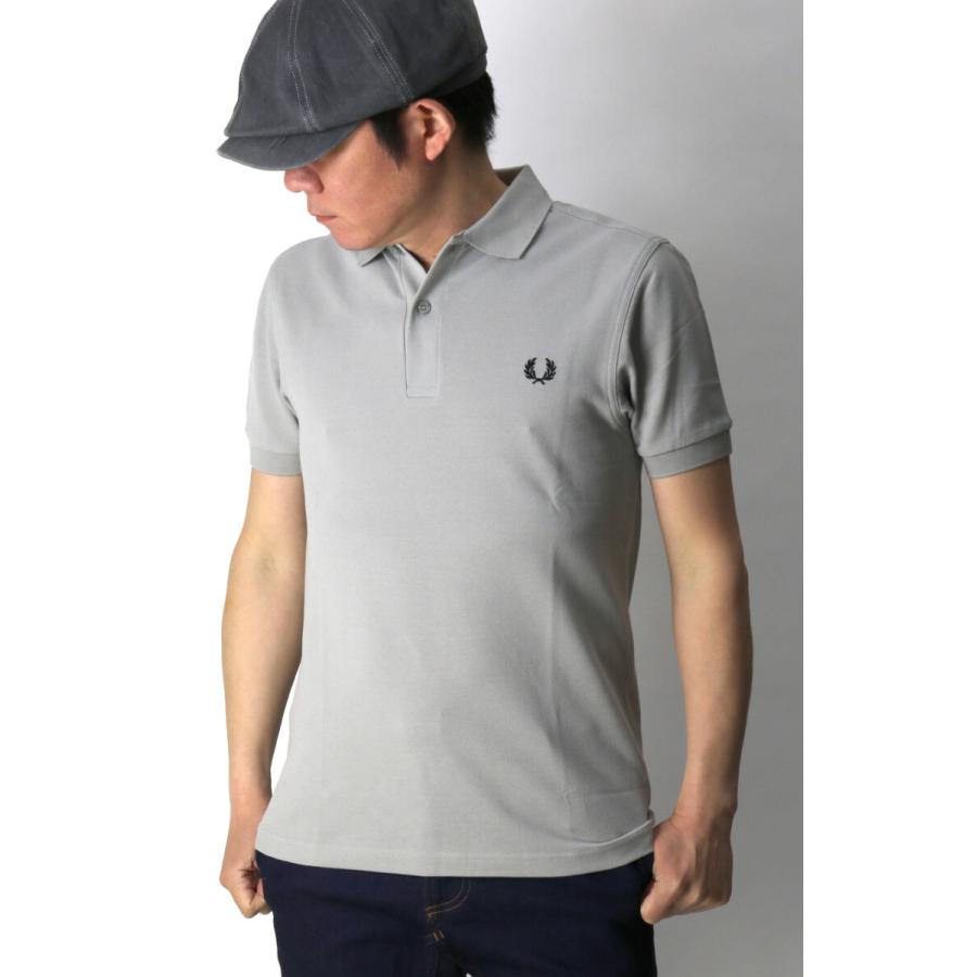 FRED PERRY フレッドペリー ポロシャツ 日本製 L グレー 灰色鹿子 FRED PERRY フレッドペリー ポロシャツ 日本製 L グレー 灰色