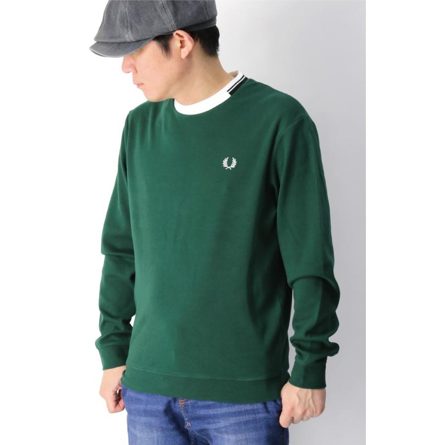 フレッドペリー　長袖　tシャツ　ロンt M 緑 FRED PERRY 50%OFF!! (フレッドペリー) ロングスリーブ