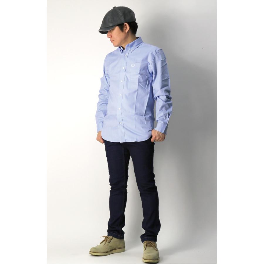 新品未使用 FRED PERRY M コットンボタンダウンシャツ サックスブルー FRED PERRY シャツ メンズ フレッドペリー オックスフォード