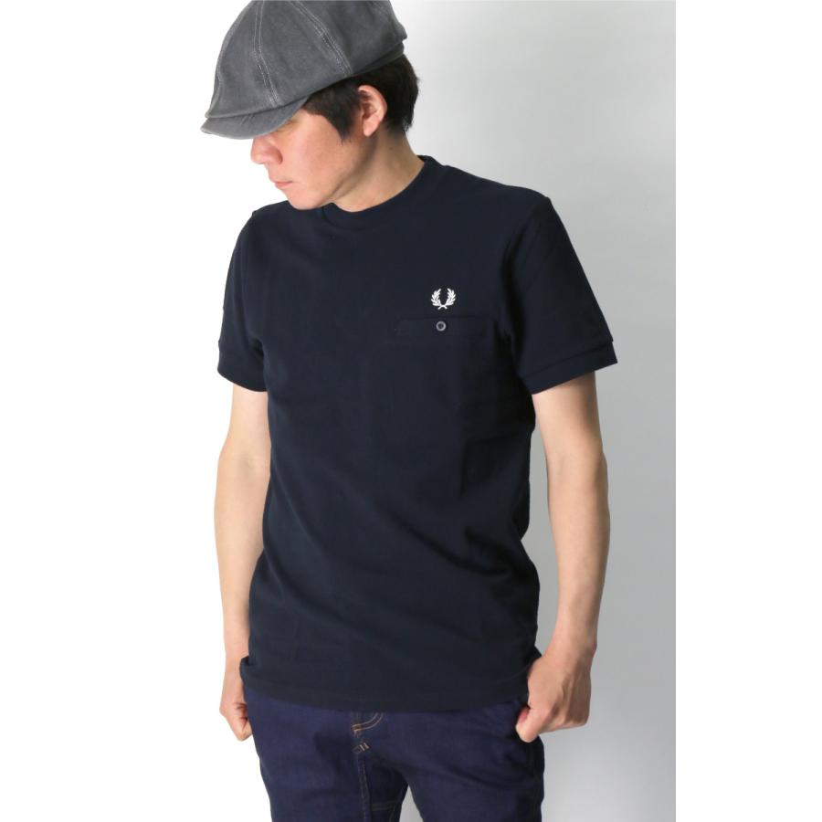 FRED PERRY (フレッドペリー) ポケット ディテイル ピケ Tシャツ  