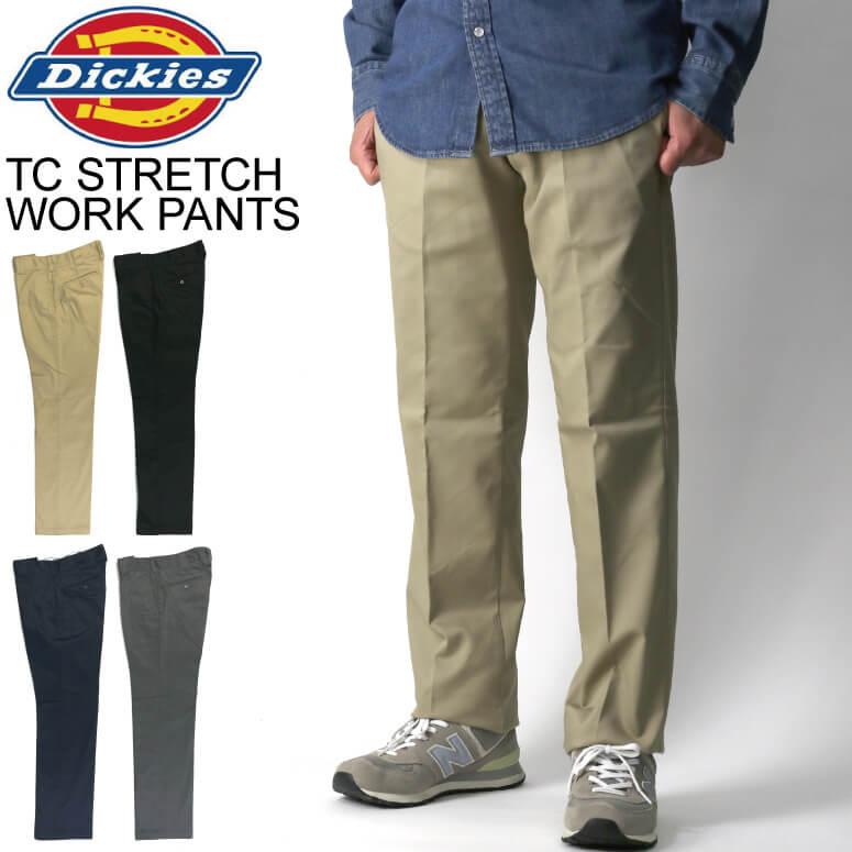 ろで Dickies (ディッキーズ) TC ストレッチ ワーク パンツ TCツイル