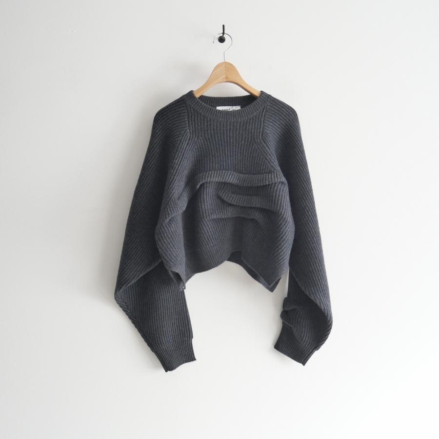即完売品✨エンフォルド　タックショートニットプルオーバー　TUCK SHORT 2023AW / 未使用 ENFOLD エンフォルド TUCK SHORT-KNIT PULLOVER