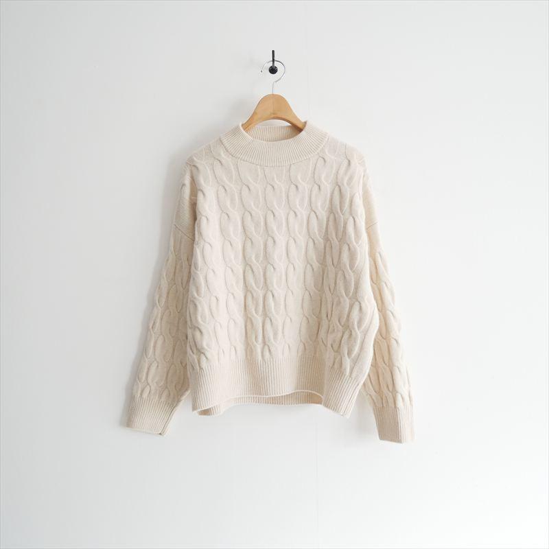 2023AW / BATONER バトナー SUPREME LAMB CABLE MOCK NECK ケーブル