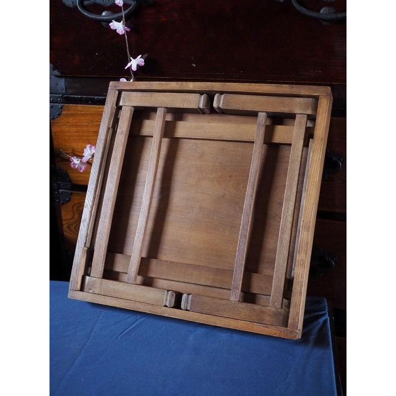 綺麗な小型折り畳みローテーブル 昭和中期 古録展 送料別 Dサイズ 中古