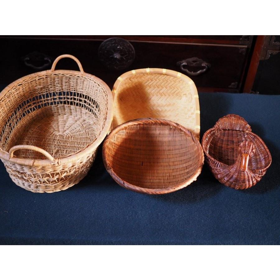 昭和レトロなカゴや笊セット 1980年代 古録展 送料別 Eサイズ中古 品番 