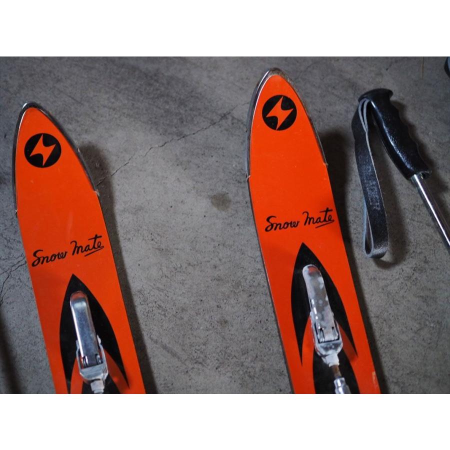 SCV スキー板 子供用　3点セット　中古 ヴィンテージスキー板2セット 子供用 長野県 SnowMate 昭和後期 古録