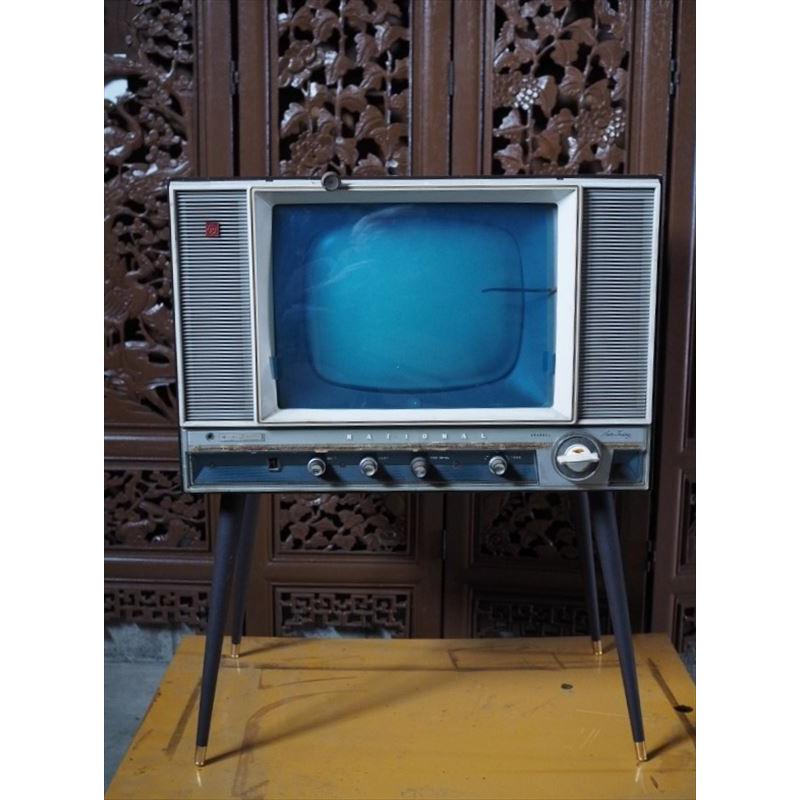 ナショナル製 昭和レトロテレビ 昭和中期 古録展 送料別 Kサイズ 中古