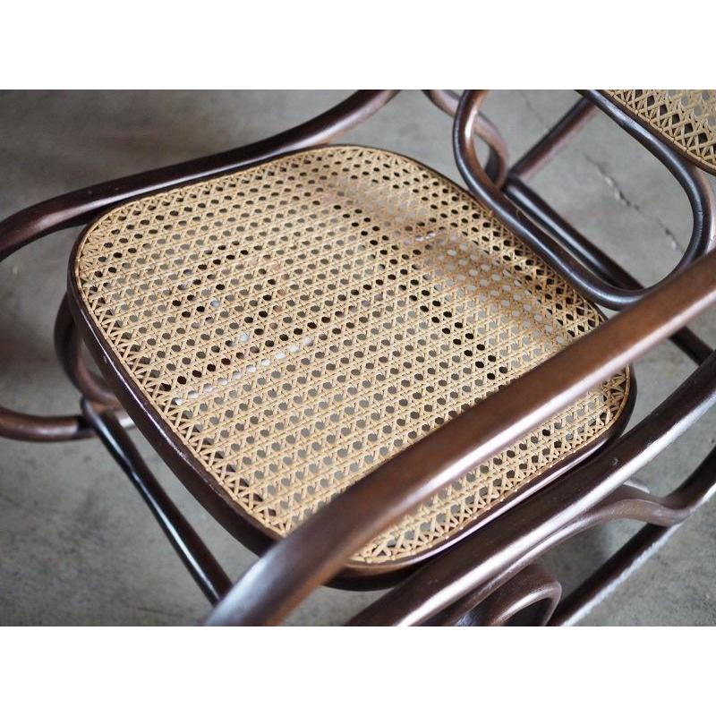 ラタン製レトロなロッキングチェア 昭和中期 古録展 送料別 Mサイズ