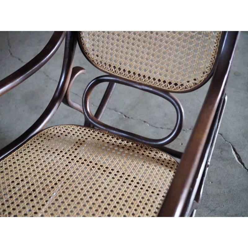 ラタン製レトロなロッキングチェア 昭和中期 古録展 送料別 Mサイズ