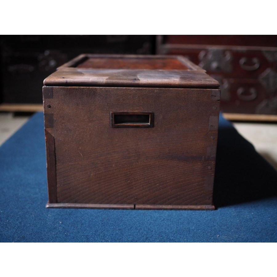 130年前のアンティーク長火鉢型ローテーブル 明治時代リメイク 古録展