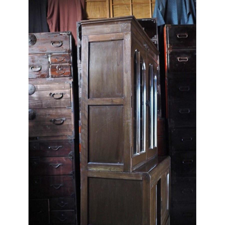 本棚　中古(昭和時代) 本棚付き キャビネット ブックシェルフ 昭和レトロ ヴィンテージ