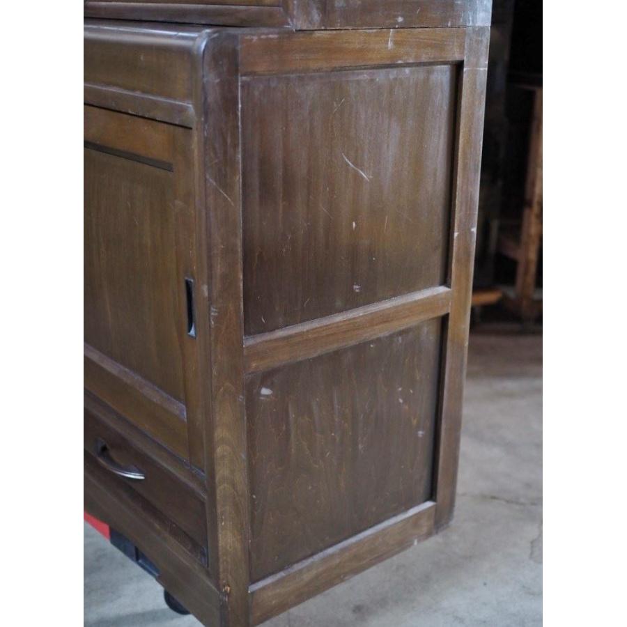 本棚　中古(昭和時代) 本棚付き キャビネット ブックシェルフ 昭和レトロ ヴィンテージ