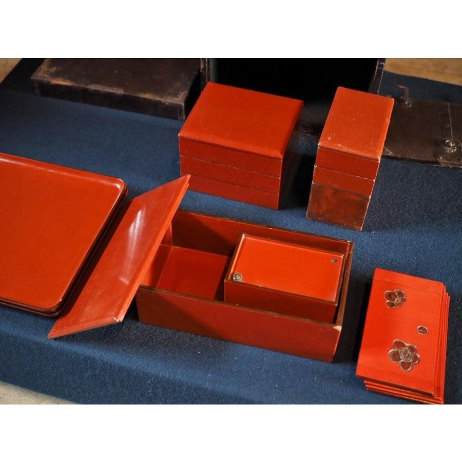 珍品 江戸時代野立て花見用携帯弁当箱セット 古録展 送料別 Cサイズ 