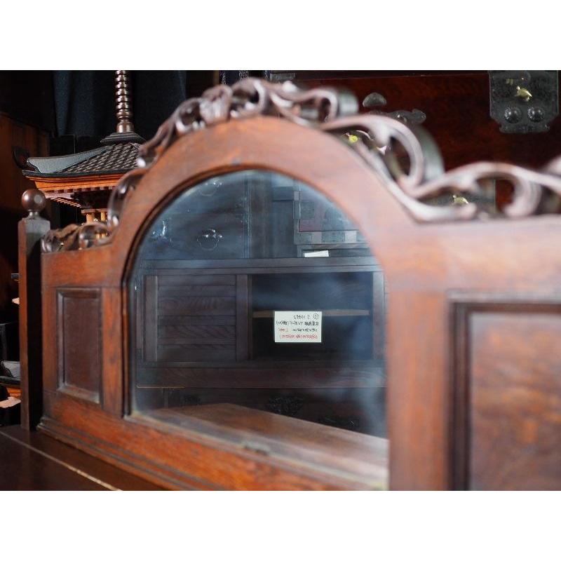 英国アンティークのミラーバックサイドボード 1910-20年代 古録展 送料